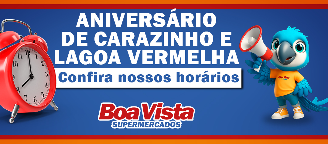 Horários de Aniversário Carazinho e Lagoa Vermelha