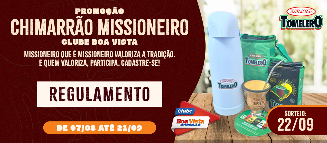 Regulamento Promoção Chimarrão Missioneiro Clube Boa Vista